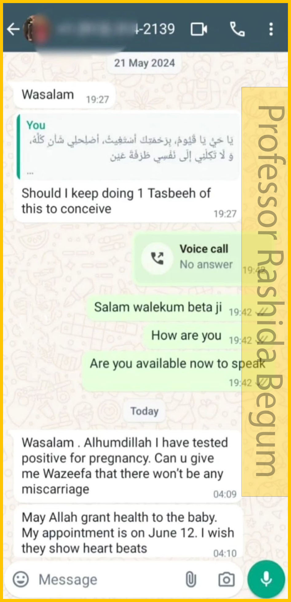 Muslim Lady Astrologer Prof. Rashida Begum